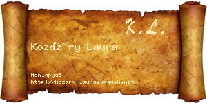 Kozáry Laura névjegykártya